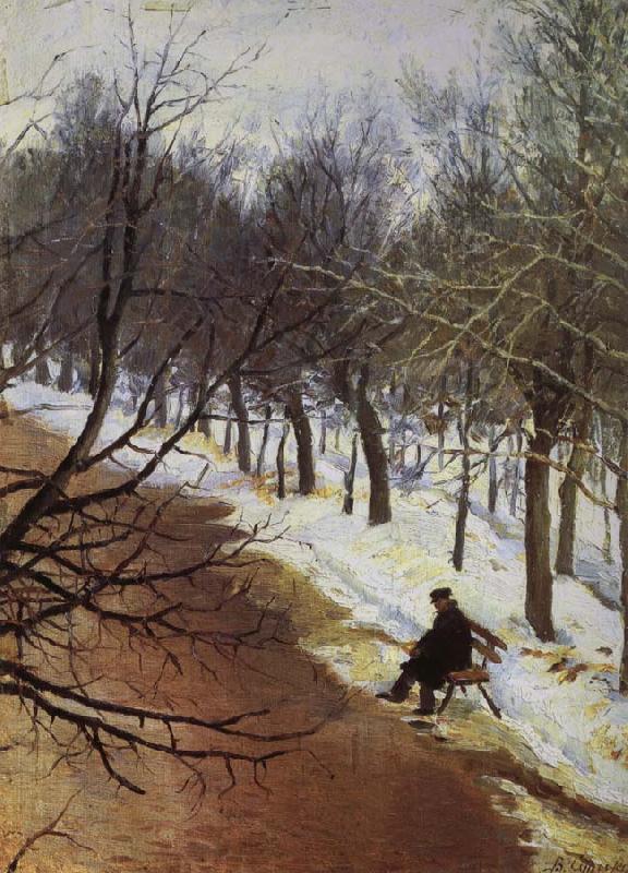 Vasily Surikov Zubovsky Boulevard in Winter oil painting image